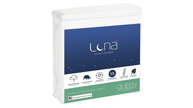 Luna Premium Hypoallergenic Waterproof Mattress Protector - Best Cotton