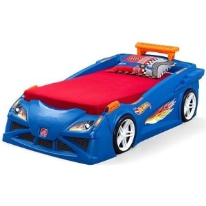 Best Race Car Style Bed-Step2 Hot Wheels Toddler to Twin Bed with Lights Vehicle