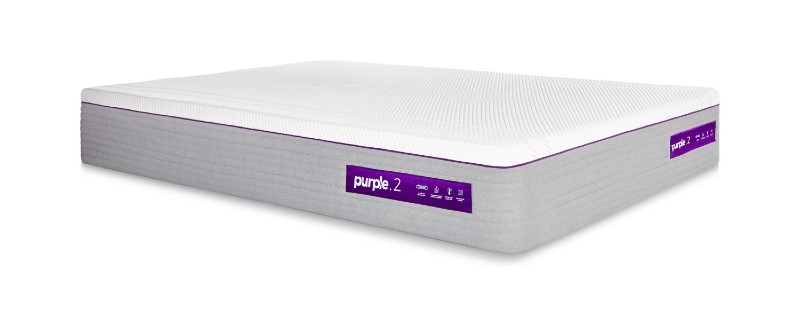 Purple mattress in a box in 2022 corner view