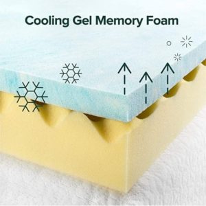 Zinus Swirl Gel Memory Foam Air Flow Topper